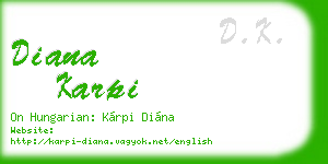 diana karpi business card